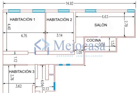 92858-08 Piso en entreplanta muy luminoso en Chamberí – Calle Alburquerque