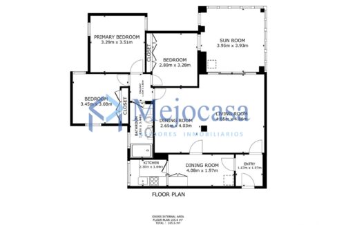 96478-35 Piso en Esperanza - Canillas, completamente exterior, con terraza abierta.